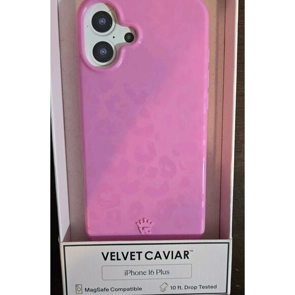 VELVET CAVIAR Apple iPhone 16 Plus MagSafe Case - Hot Pink Leopard Barbie Pink - Picture 1 of 4